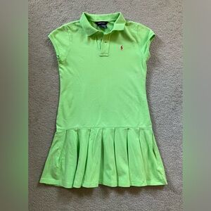 Ralph Lauren Girls Polo Dress Size 16 Green